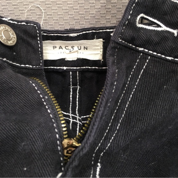 Pacsun black denim mini skirt size 23 - 5 pockets - Picture 10 of 12